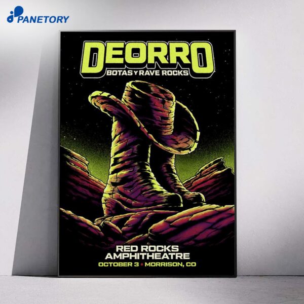 Deorro Red Rocks Morrison CO Oct 3 2026 Poster