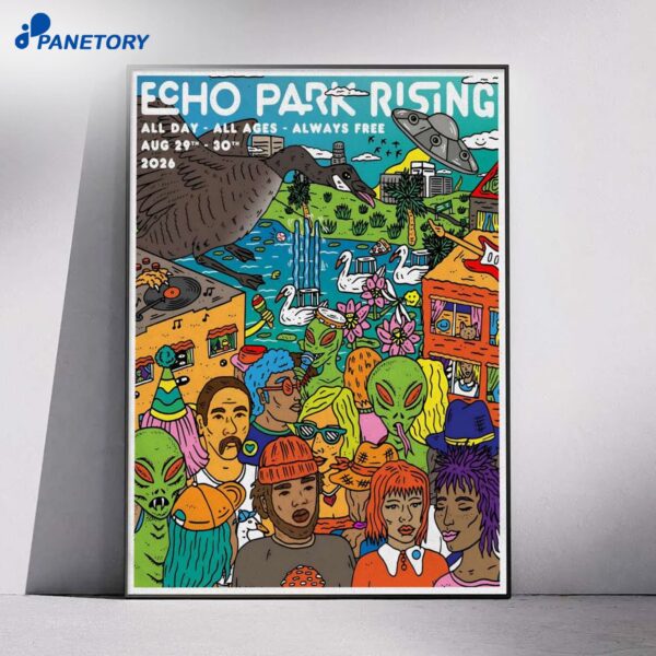 Echo Park Rising Los Angeles CA Tour Aug 29-30 2026 Poster