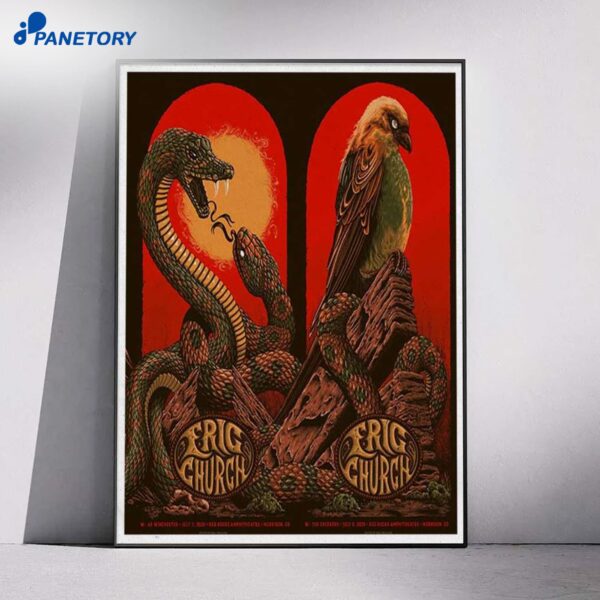 Eric Church Red Rocks Jul 7 8 2026 Poster