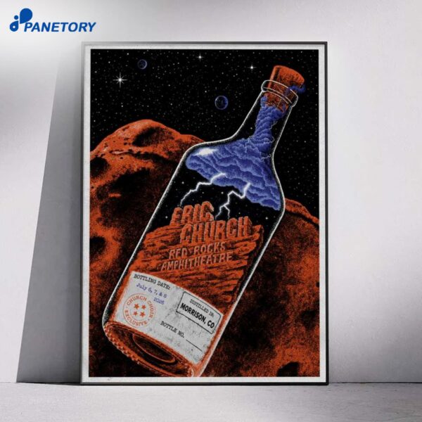 Eric Church Red Rocks Jul 8 2026 Poster