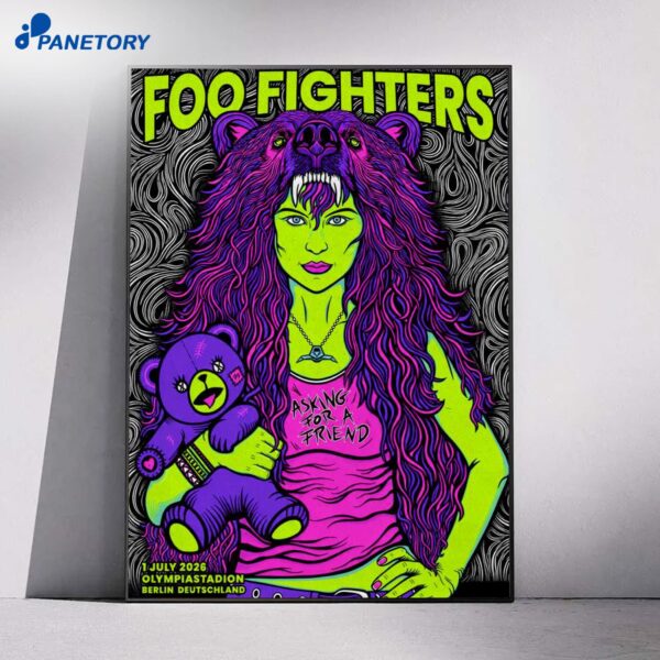 Foo Fighters Olympiastadion Berlin Jul 1 2026 Poster