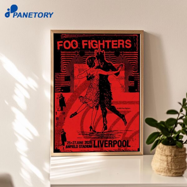 Foo Fighters Tour Anfield Jun 25th And 27th 2026 Poster