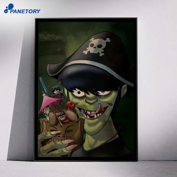 Gorillaz Pirate Cocktail Poster