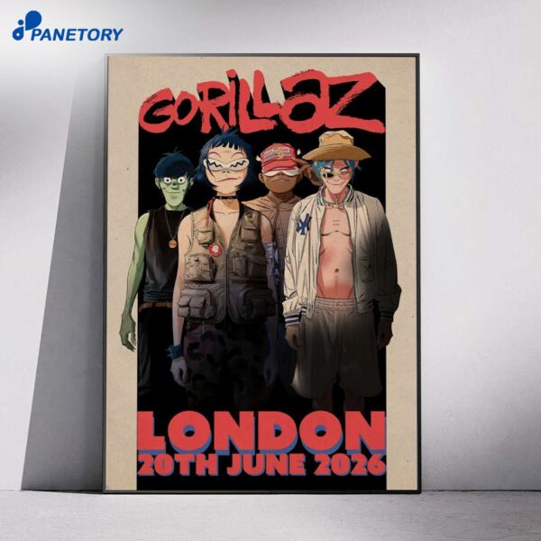 Gorillaz Tottenham Event Poster