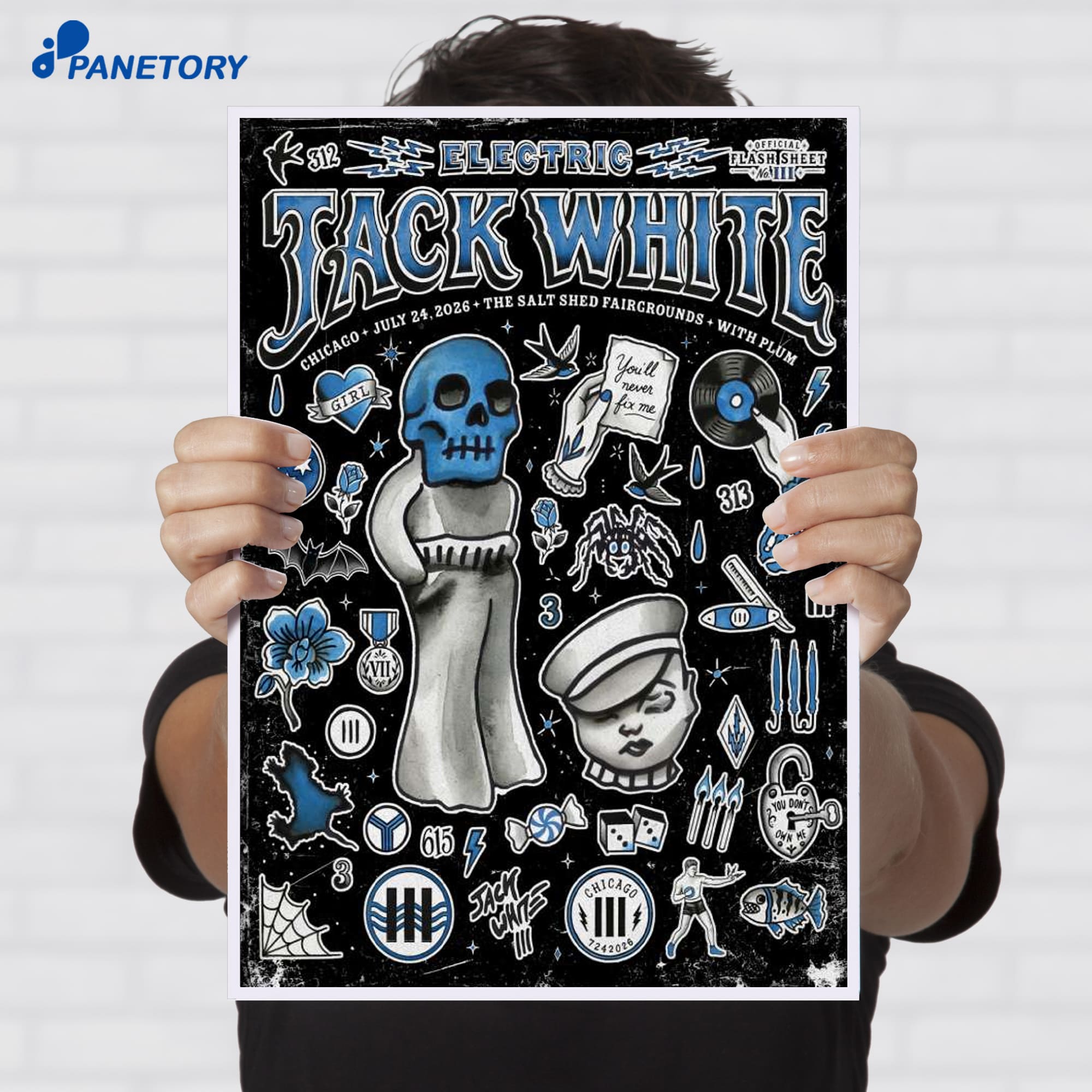Jack White Chicago Il Jul 24 2026 Poster Jack White Chicago Il Jul 24 2026 Poster