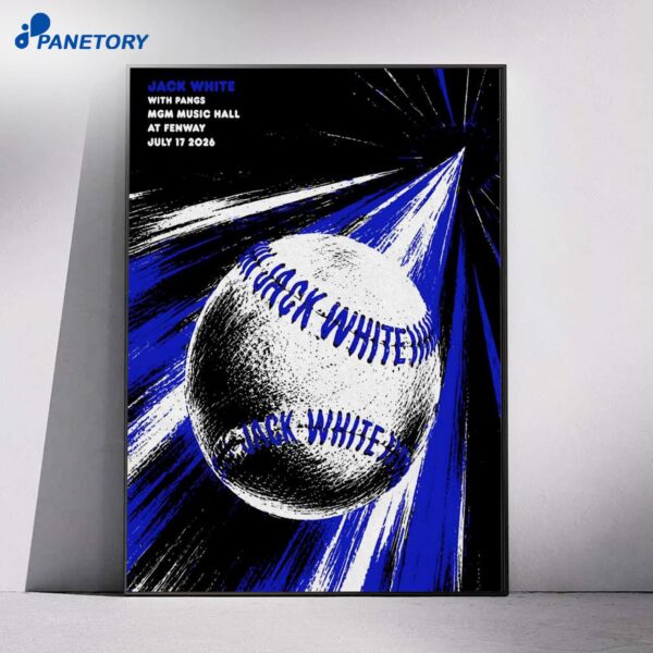 Jack White Mgm Music Hall Fenway Boston MA Jul 17 2026 Poster