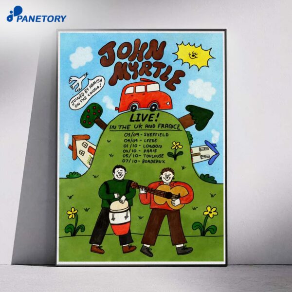 John Myrtle UK And France Tour 2026 Poster