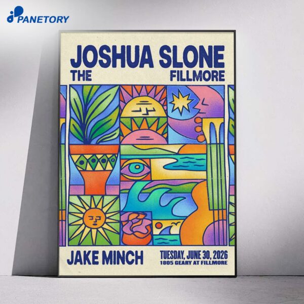Joshua Slone The Fillmore San Francisco Jun 30 2026 Poster
