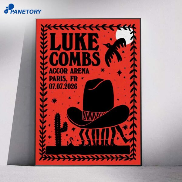 Luke Combs Paris France Event Jul 7 2026 Poster