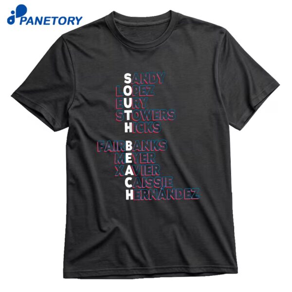 Miami Baseball South Beach Names 2026 T-Shirt