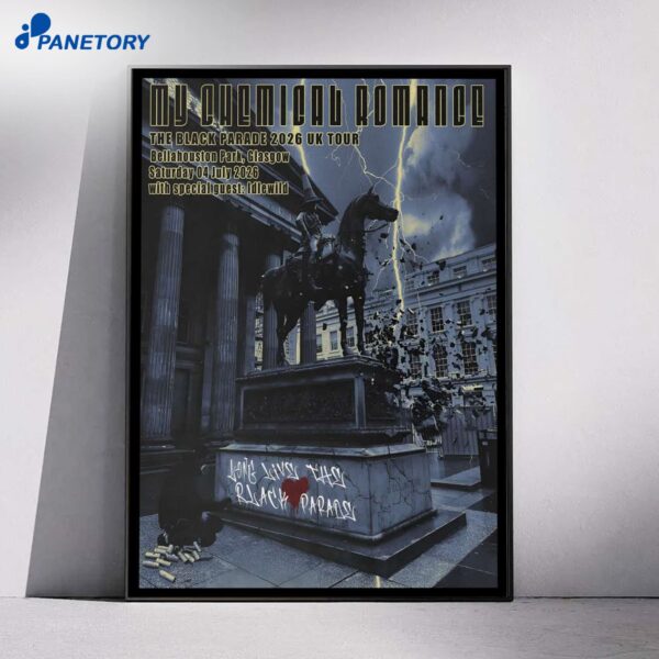My Chemical Romance Glasgow Scotland 4th Jul 2026 Poster