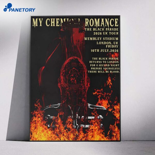 My Chemical Romance London UK Jul 10 2026 Poster