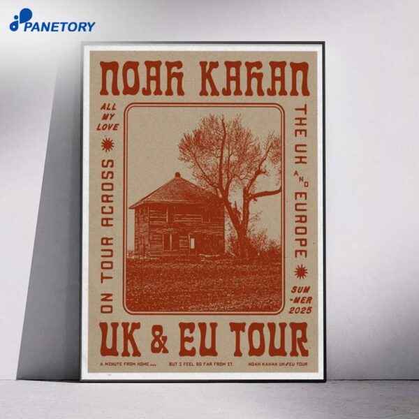 Noah Kahan UK & EU Tour 2026 Poster