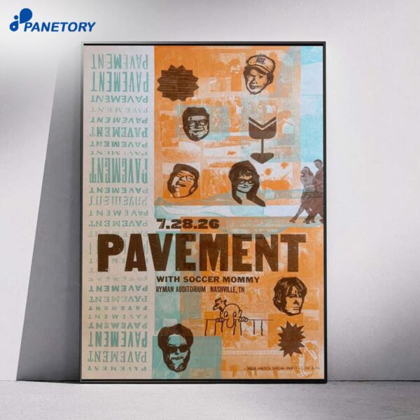 Pavement Nashville TN Jul 28 2026 Poster