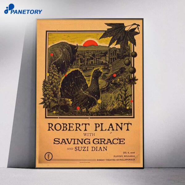 Robert Plant & Saving Grace Plovdiv Bulgaria Jun 7 2026 Poster