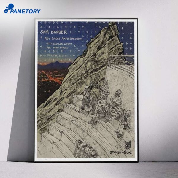 Sam Barber Red Rocks Jul 9 2026 Poster