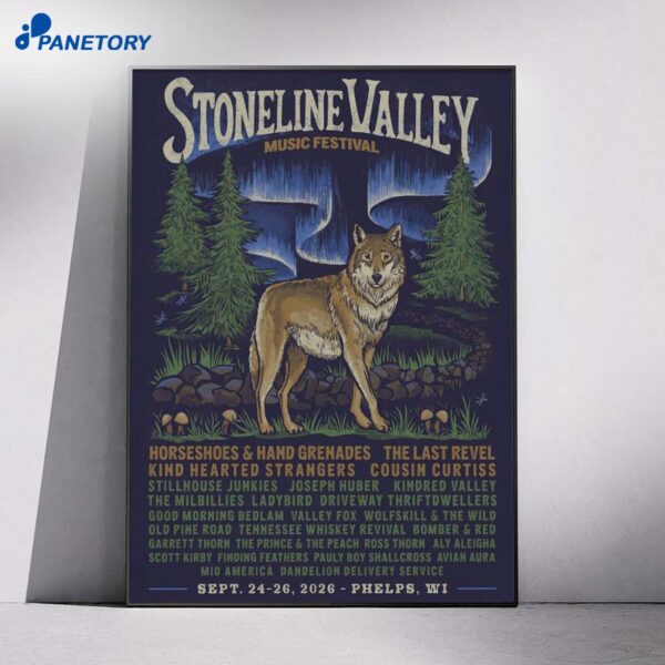 Stoneline Valley Music Festival Phelps WI Sep 24-26 2026 Poster