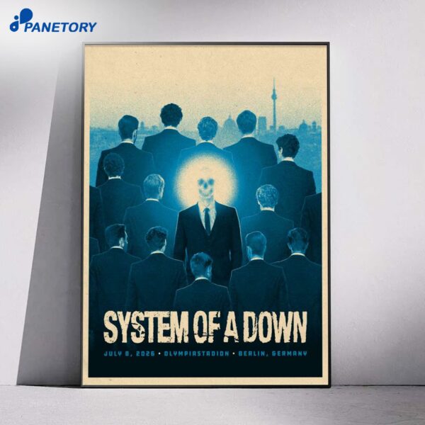 System Of A Down Berlin Germany Jul 8 2026 Poster