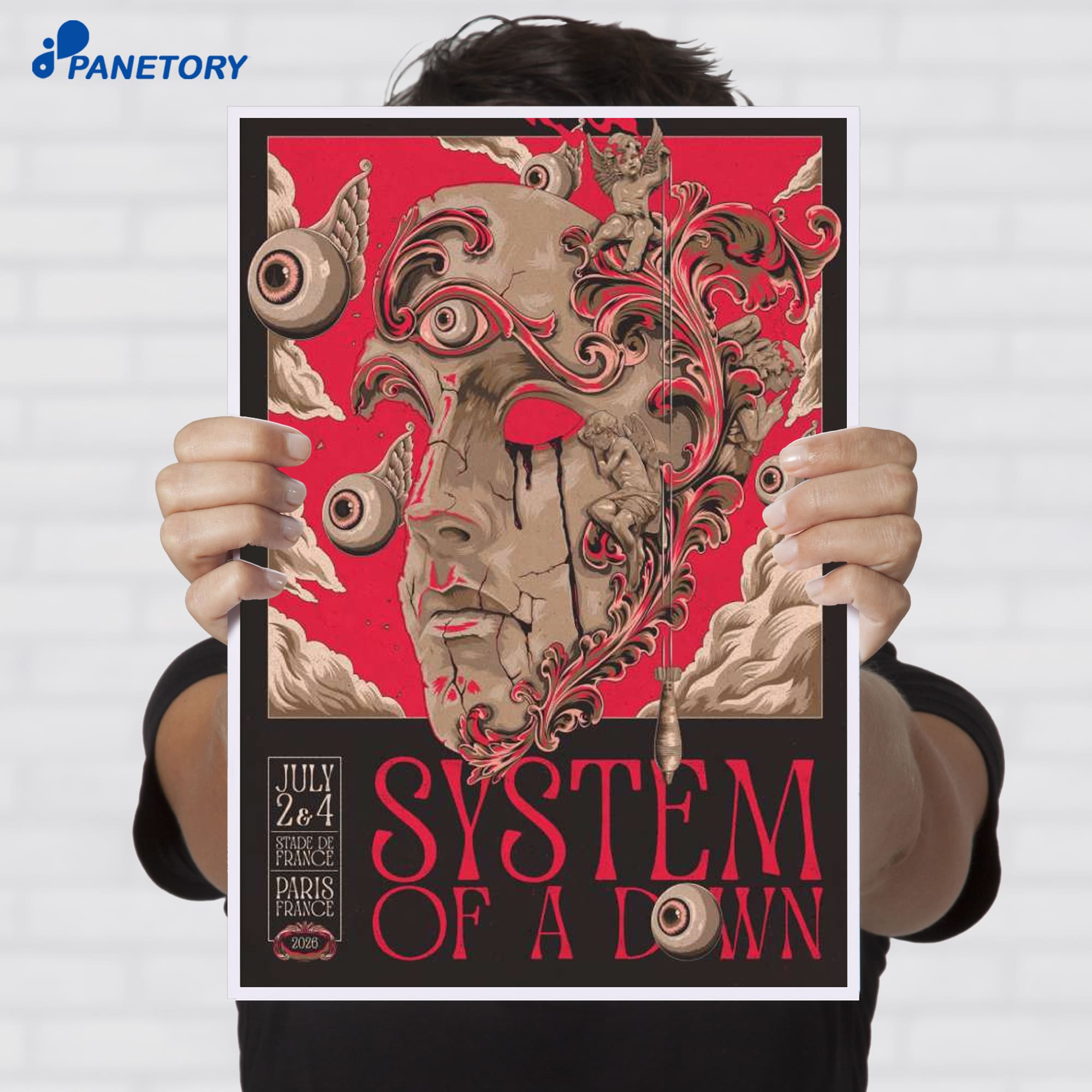 System Of A Down Stade De France Paris Fr Jul 2-4 2026 Poster System Of A Down Stade De France Paris Fr Jul 2-4 2026 Poster