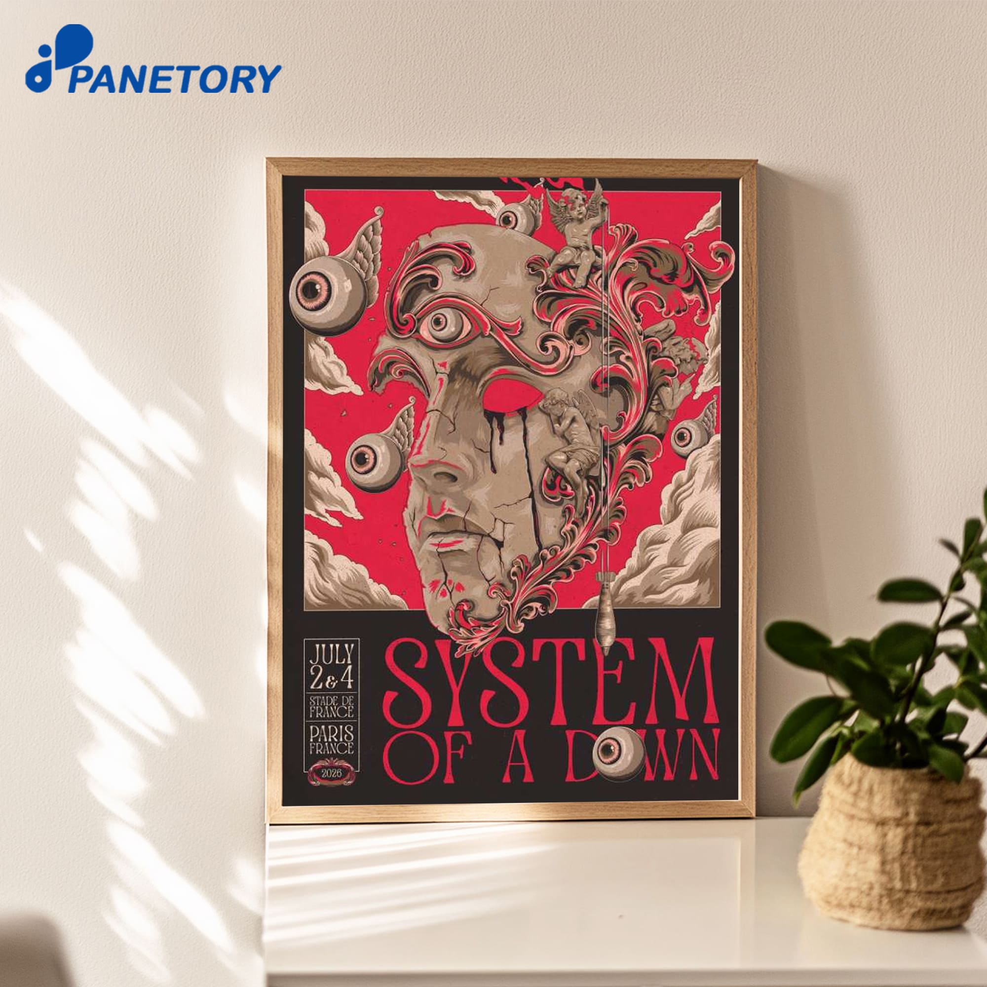 System Of A Down Stade De France Paris Fr Jul 2-4 2026 Poster System Of A Down Stade De France Paris Fr Jul 2-4 2026 Poster