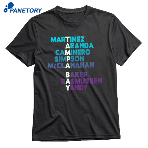 Tampa Bay Baseball Names 2026 T-Shirt