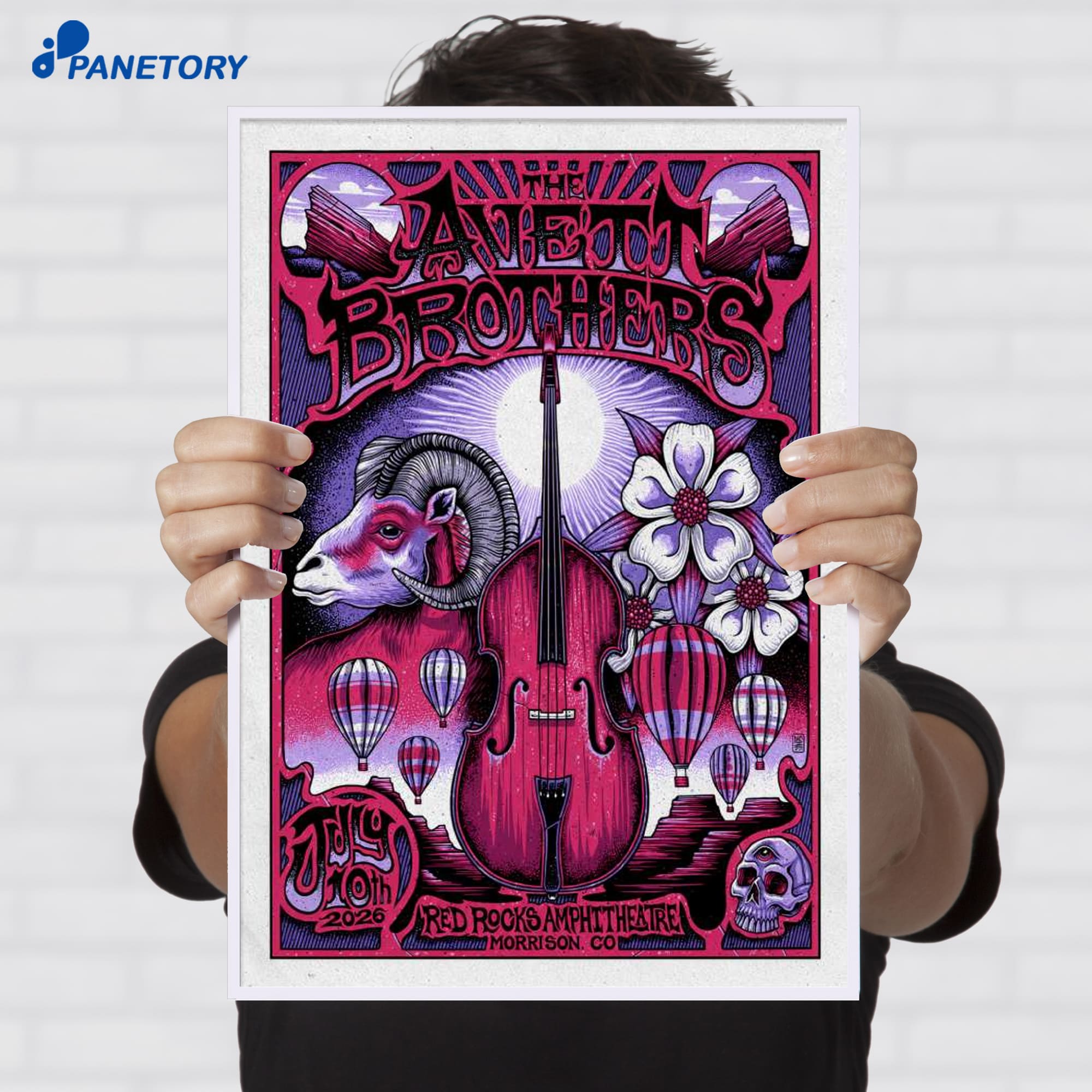 The Avett Brothers Red Rocks Morrison 2026 Poster The Avett Brothers Red Rocks Morrison 2026 Poster