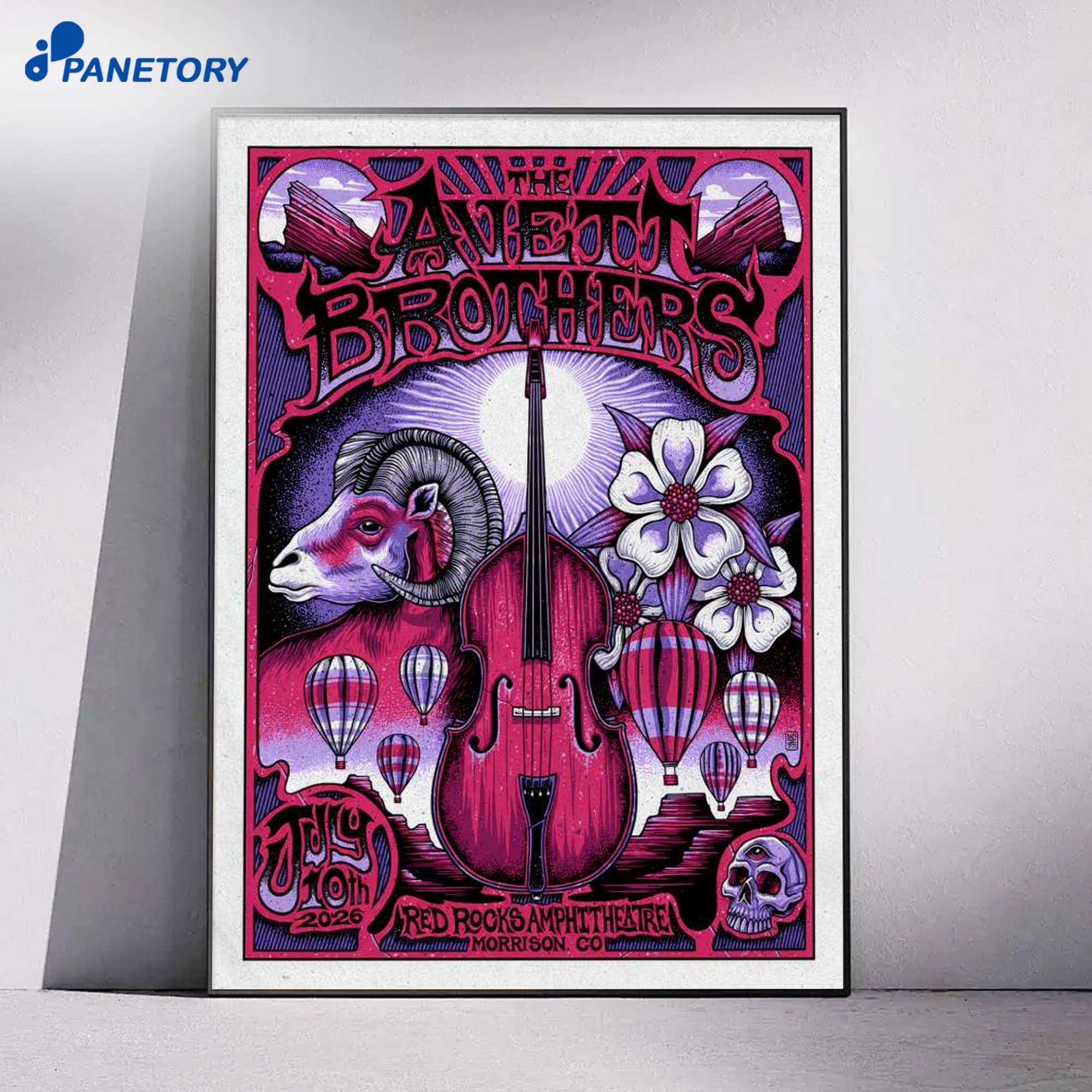 The Avett Brothers Red Rocks Morrison 2026 Poster The Avett Brothers Red Rocks Morrison 2026 Poster