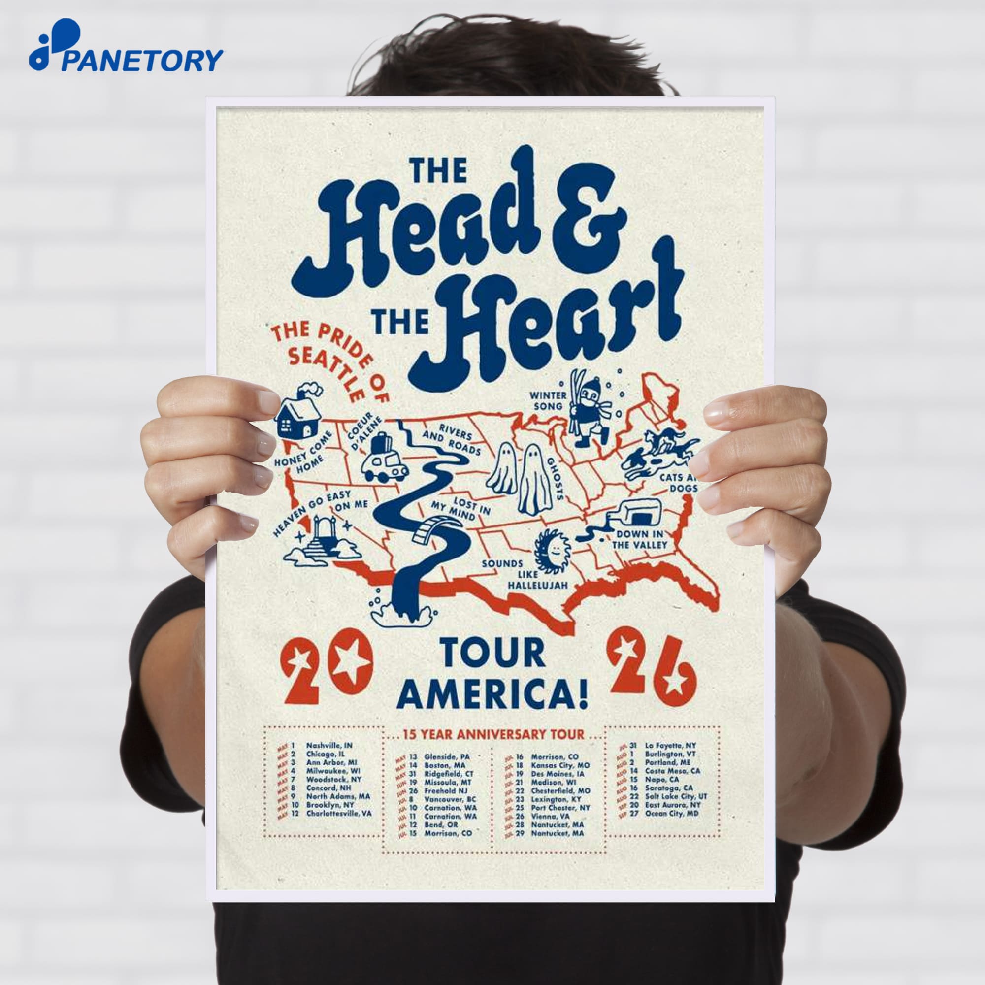 The Head And The Heart Tour America 2026 Poster The Head And The Heart Tour America 2026 Poster