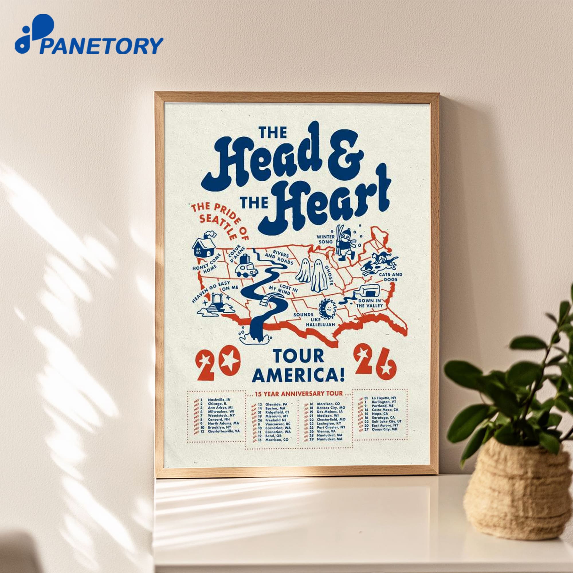 The Head And The Heart Tour America 2026 Poster The Head And The Heart Tour America 2026 Poster