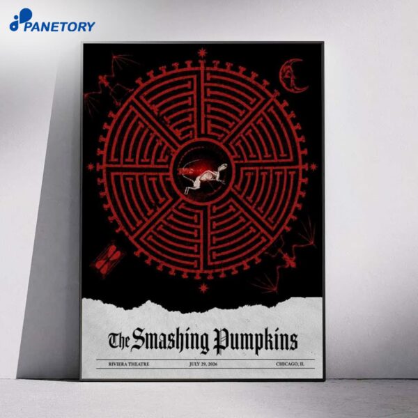 The Smashing Pumpkins Riviera Theatre Chicago Illinois Concert Jul 29 2026 Poster