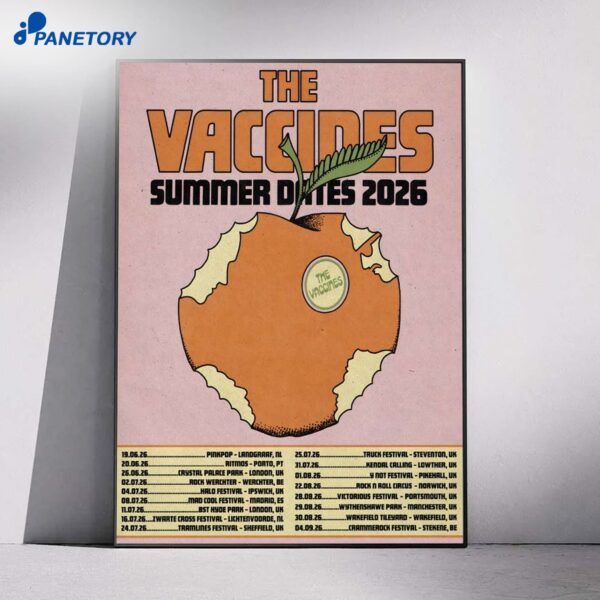 The Vaccines Summer Tour 2026 Poster