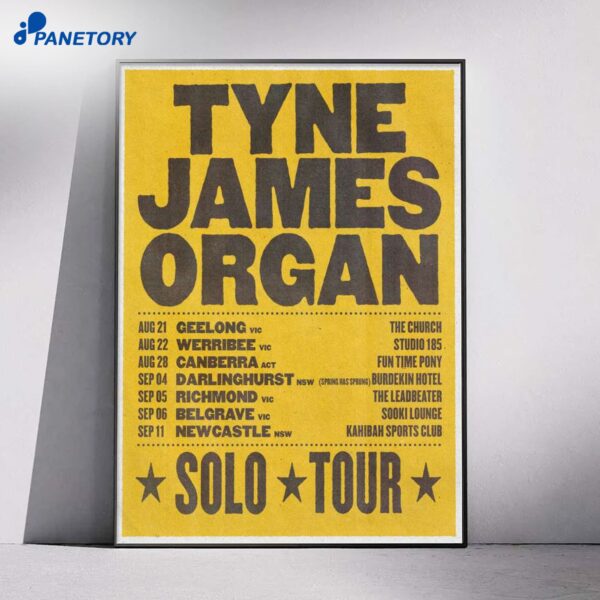 Tyne James Organ Solo Australian Tour 2026 Poster