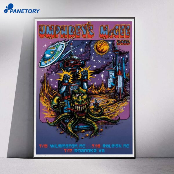 Umphrey's Mcgee Roanoke VA Jul 17 2026 Poster