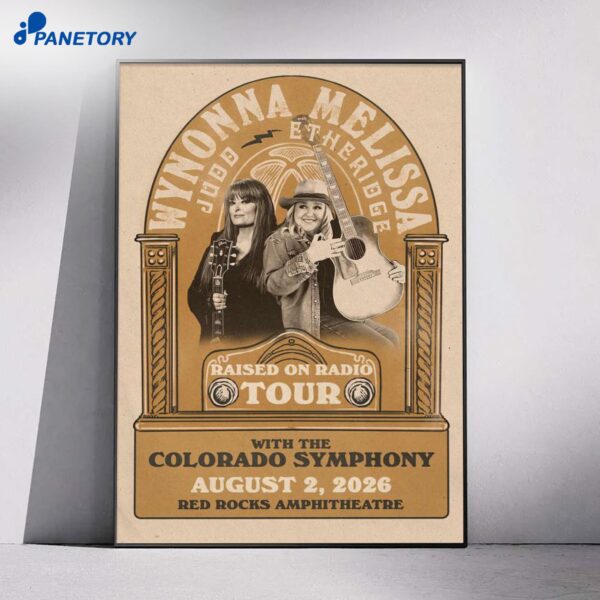 Wynonna Judd & Melissa Etheridge Red Rocks Morrison CO Aug 2 2026 Poster
