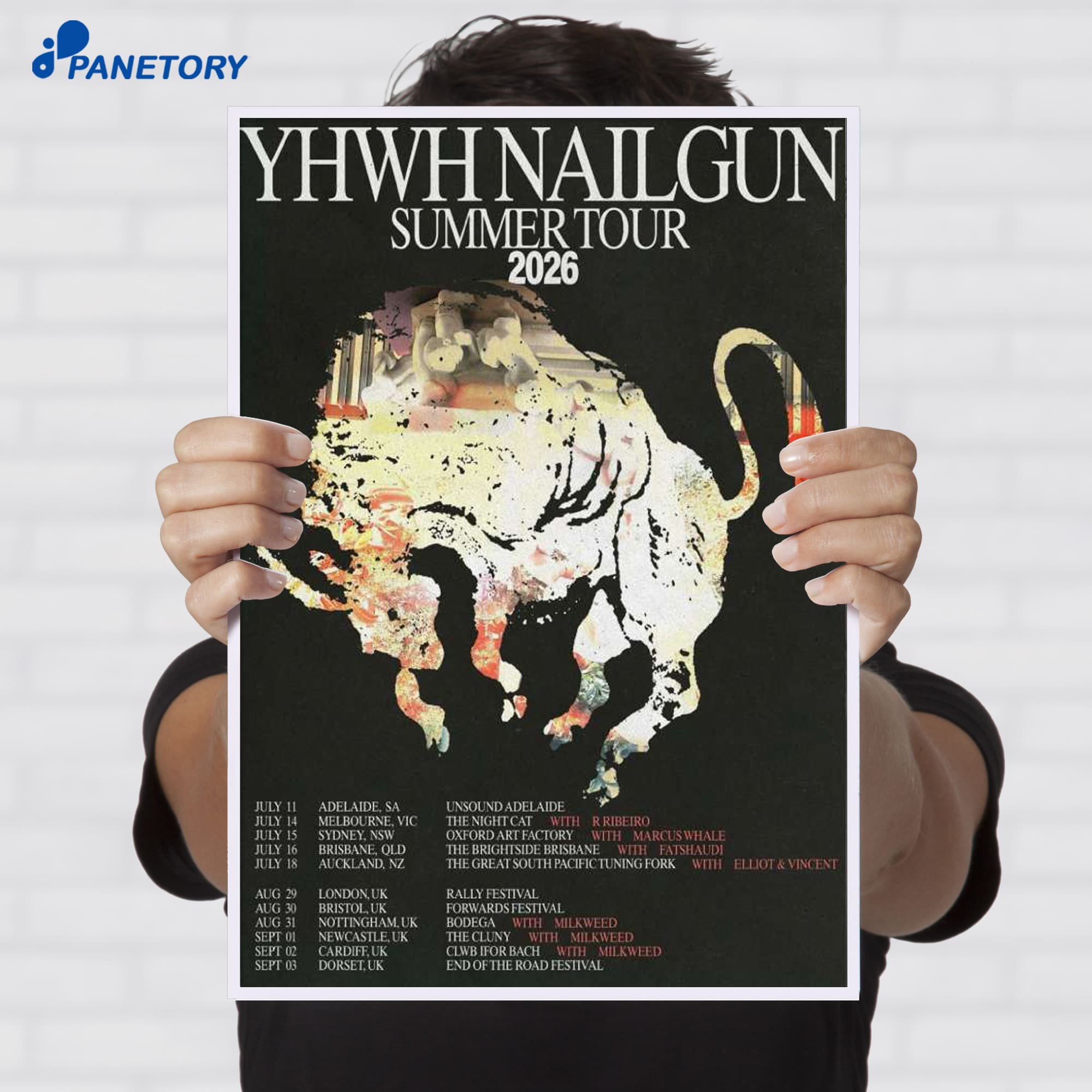 Yhwh Nailgun Summer Tour 2026 Poster Yhwh Nailgun Summer Tour 2026 Poster