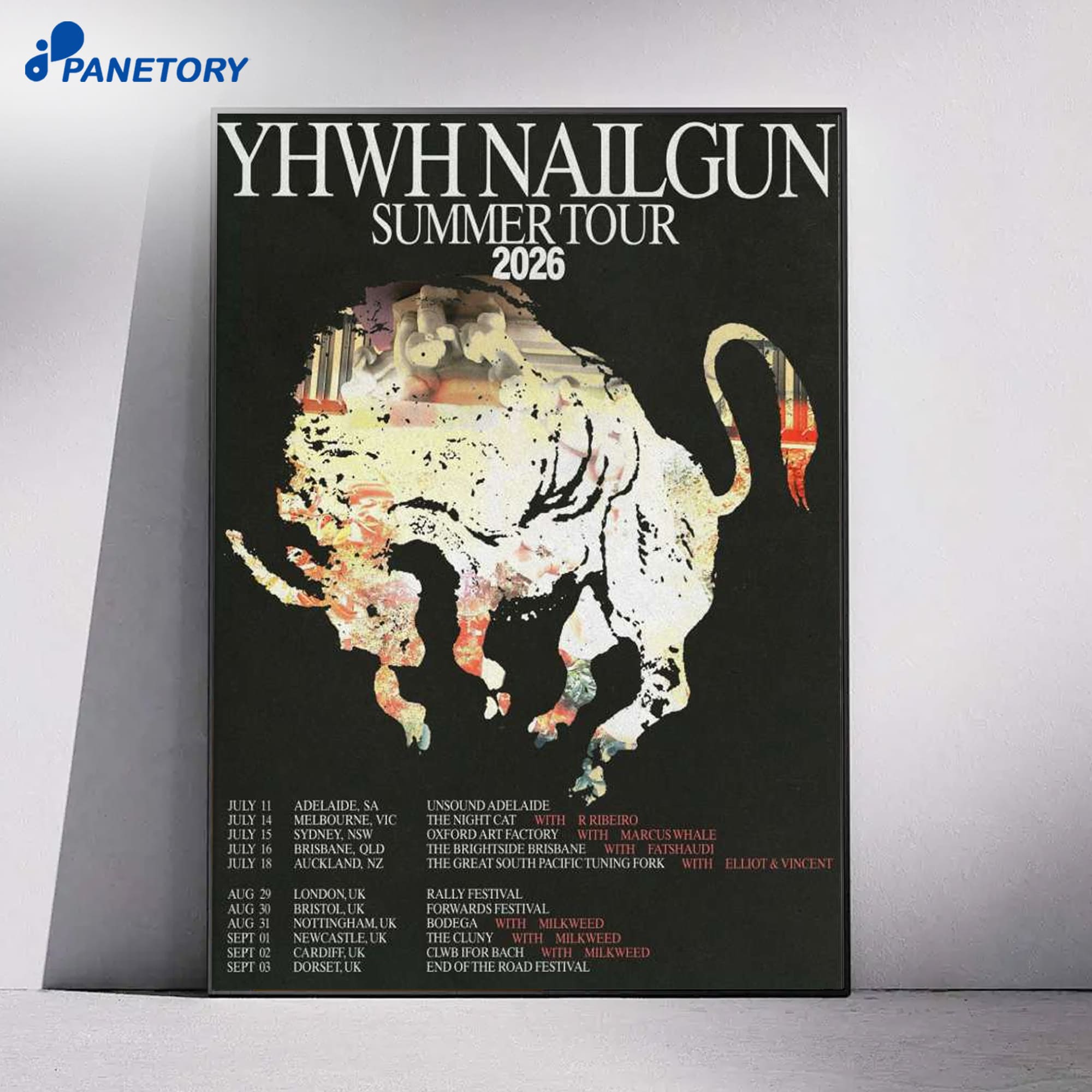 Yhwh Nailgun Summer Tour 2026 Poster Yhwh Nailgun Summer Tour 2026 Poster