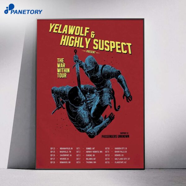 Yelawolf And Highly Suspect The War Within Tour 2026 Poster