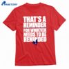 Zack Wheeler A Reminder For Whoever Needs To Be Reminded T-shirt 1