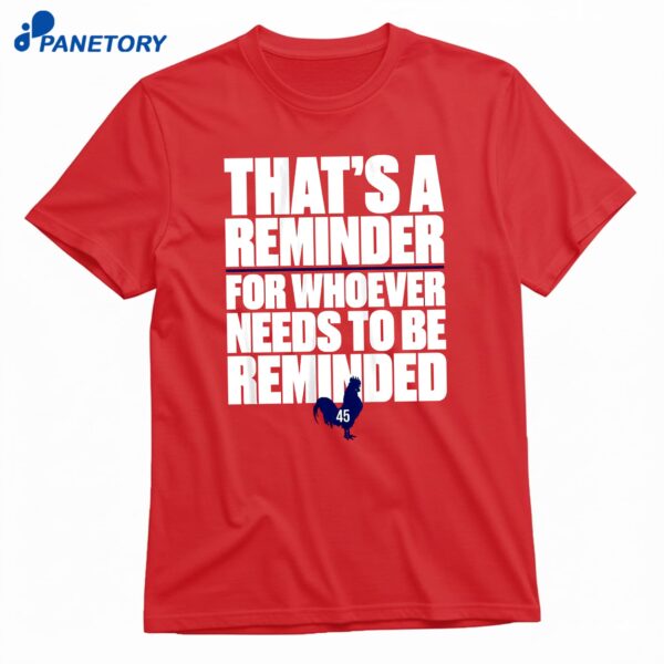 Zack Wheeler A Reminder For Whoever Needs To Be Reminded T-Shirt