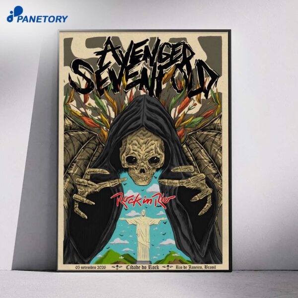 Avenged Sevenfold Rock Rio Rio De Janeiro Brazil Sep 5 2026 Poster