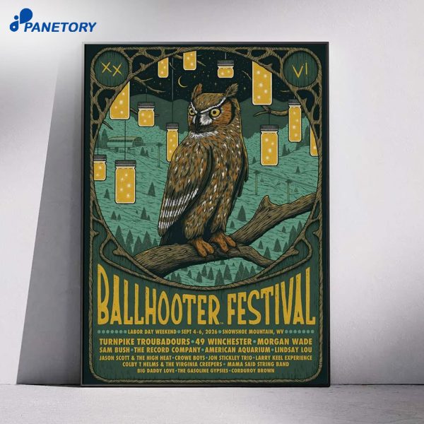 Ballhooter Festival Snowshoe Mountain WV Sept 4-6 2026 Poster