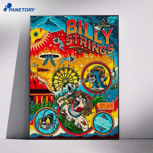 Billy Strings Ionia Freak Fair The Ionia County Fairgrounds Ionia MI Aug 29 2026 Poster