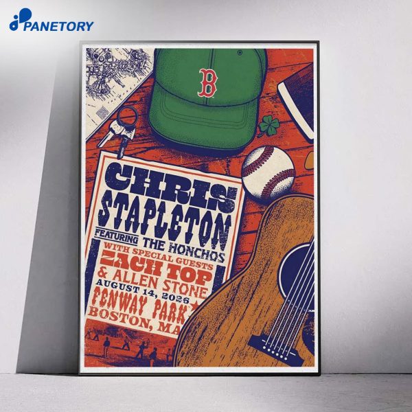 Chris Stapleton Boston MA Tour Aug 14 2026 Poster