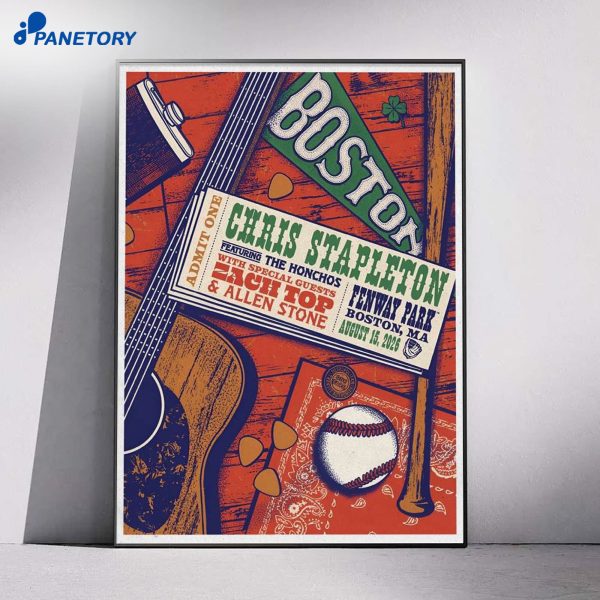 Chris Stapleton Boston MA Tour Aug 15 2026 Poster