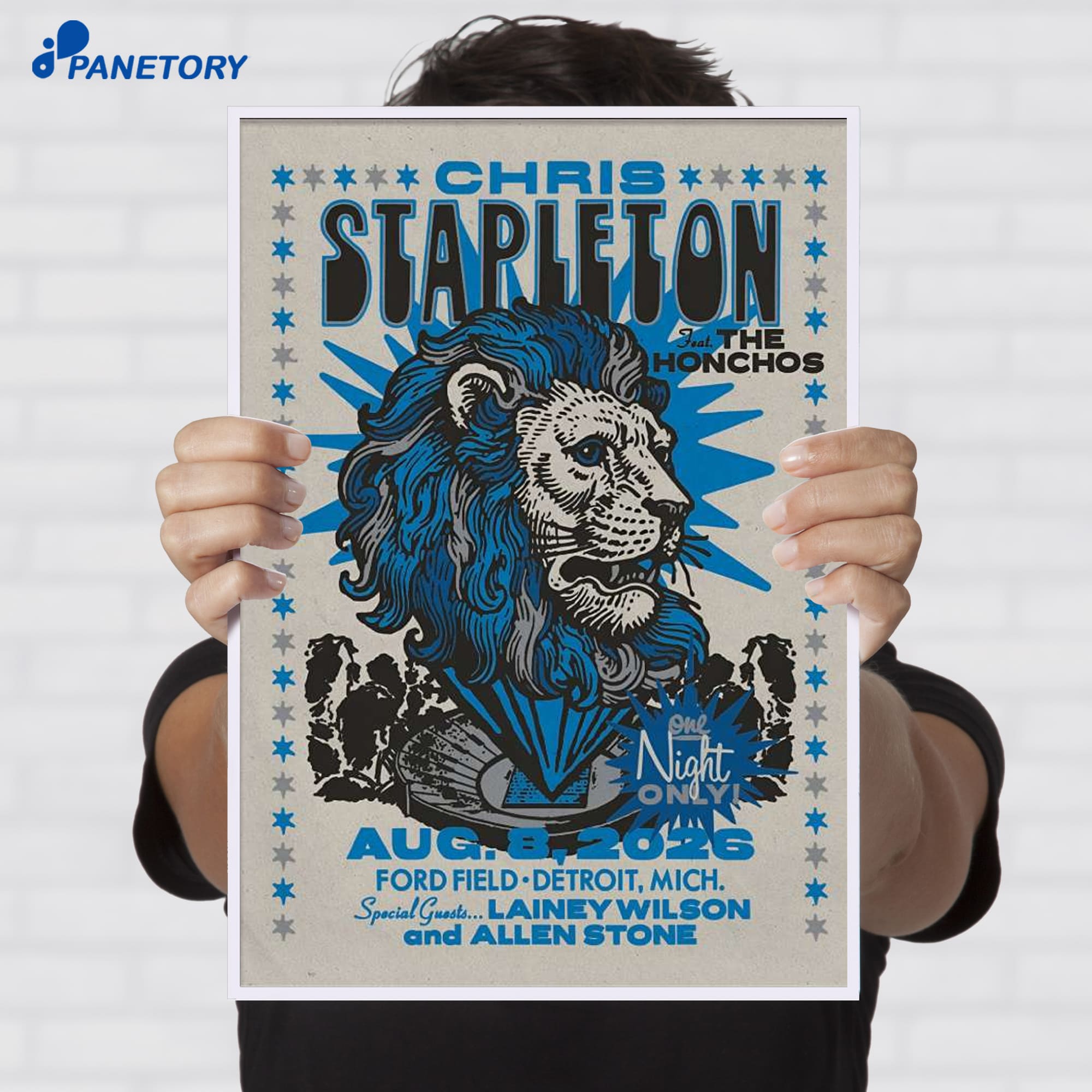 Chris Stapleton Ford Field Detroit Mi Aug 8 2026 Poster Chris Stapleton Ford Field Detroit Mi Aug 8 2026 Poster