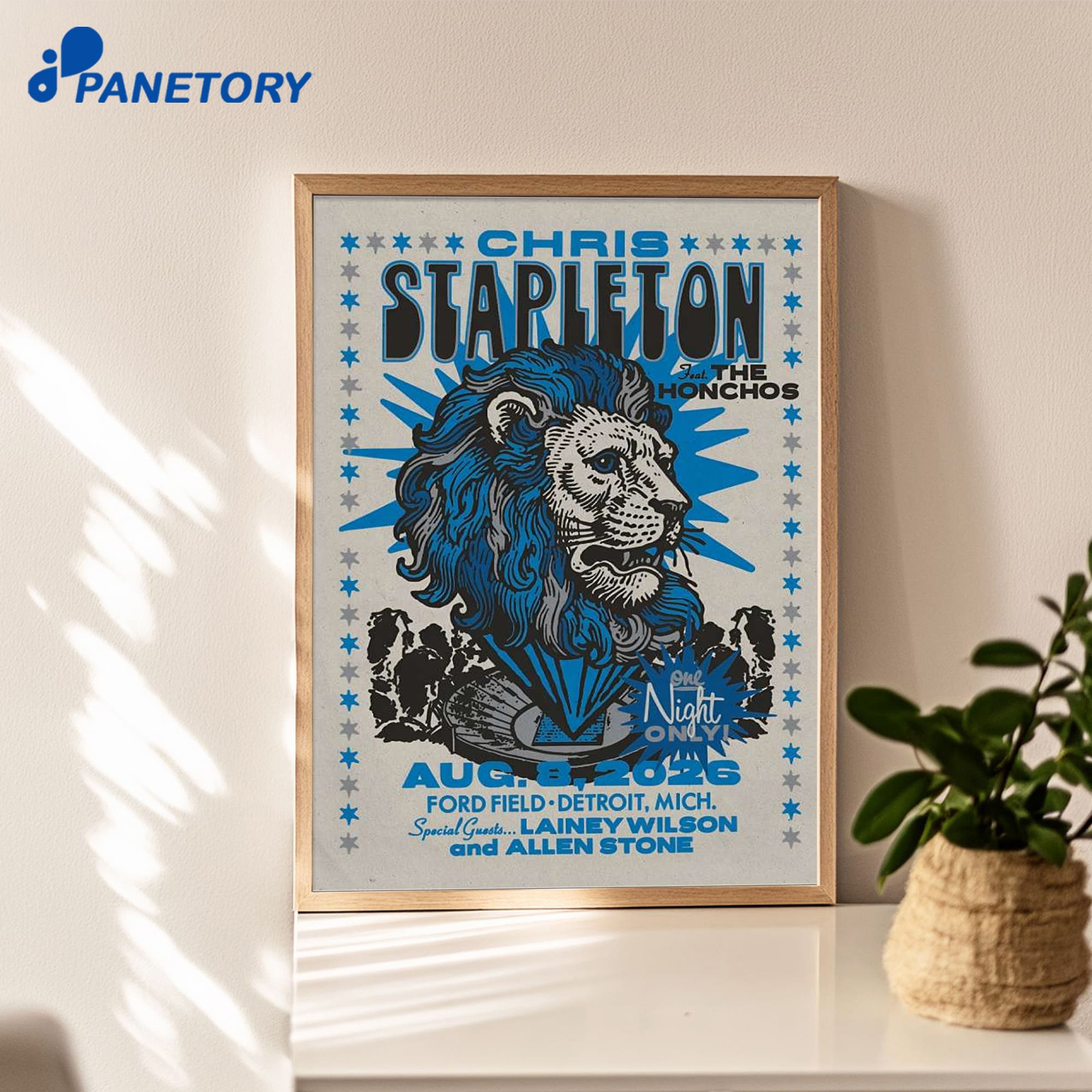 Chris Stapleton Ford Field Detroit Mi Aug 8 2026 Poster Chris Stapleton Ford Field Detroit Mi Aug 8 2026 Poster