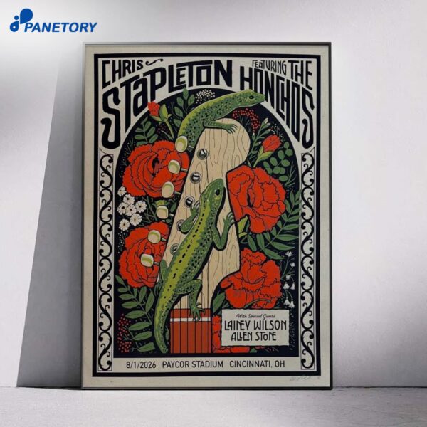 Chris Stapleton Featving The Honchos Cincinnati OH Aug 1 2026 Poster