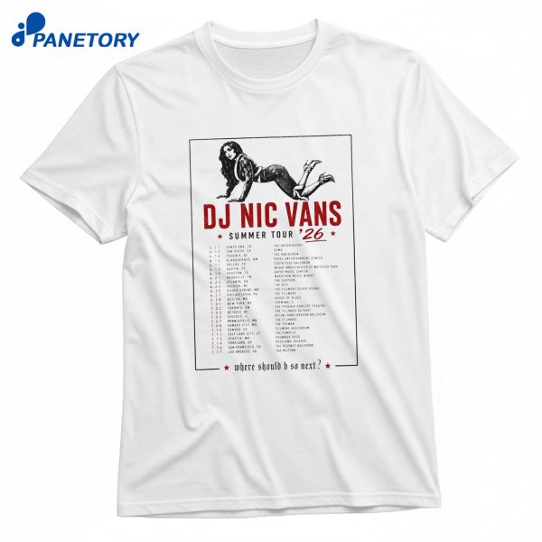 DJ Nic Vans Summer Tour 26 T-Shirt