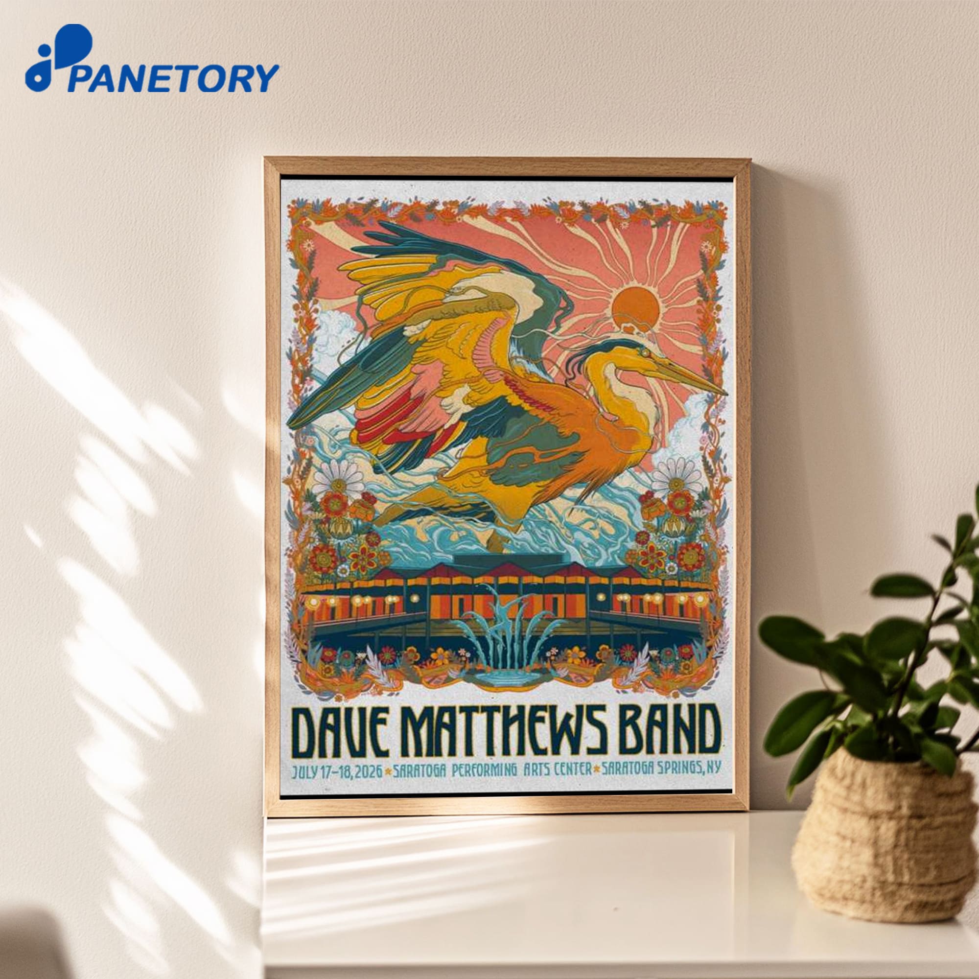 Dave Matthews Band Saratoga Springs Event Jul 17-18 2026 Poster Dave Matthews Band Saratoga Springs Event Jul 17-18 2026 Poster