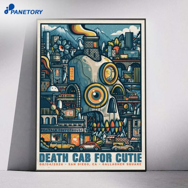 Death Cab For Cutie San Diego CA Aug 4 2026 Poster